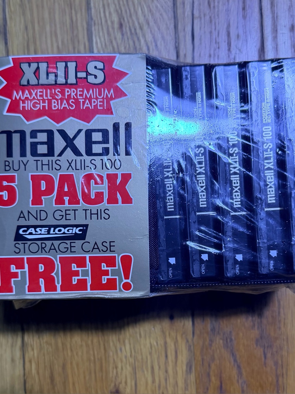Retro XLII-S 5-Pack High Bias Audio Cassette Tapes - Black